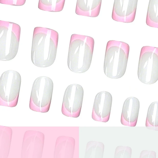Elegante Ombre French Tip Nagel Set Karnz