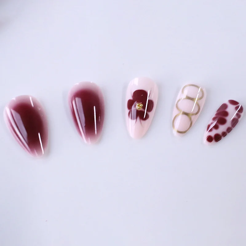 Elegante Ombre Acrylnagel-Verstärkungen Karnz
