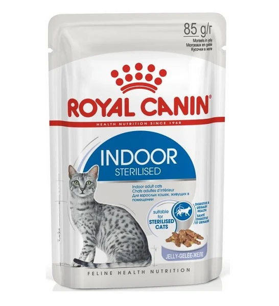 Royal Canin Indoor Sterilised In Jelly Adult Cat Wet Food - Pack of 12