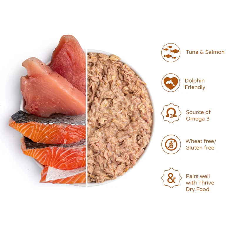 Thrive Complete Tuna & Salmon Wet Cat Food 75G - Pack of 12