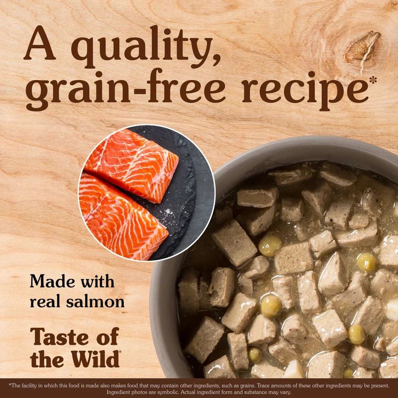 Taste of the Wild Pacific Stream Canine Salmon in Gravy Wet Dog Food 390G - Pack of 12