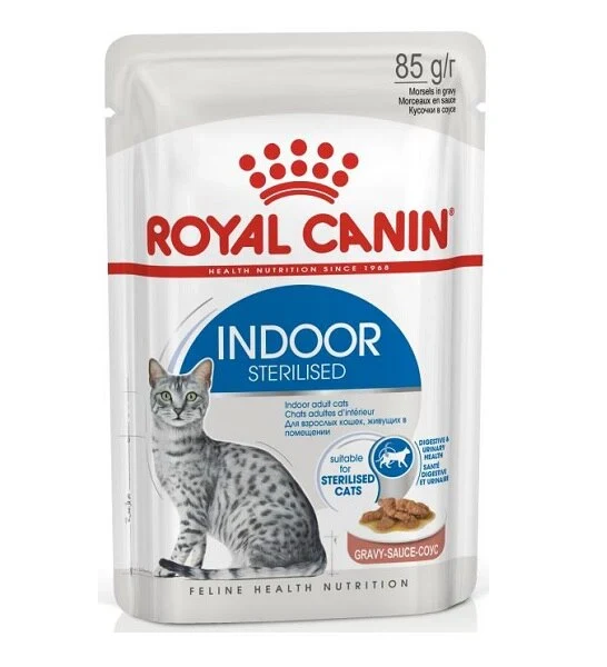 Royal Canin Indoor Sterilised In Gravy Cat Wet Food 85G - Pack of 12