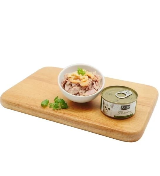Kit Cat Grain Free Tuna & Shrimp Topper Wet Cat Food 80G - Pack of 12