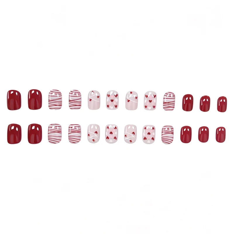 Elegantes Herz-Thema Nagelkunst-Set Karnz
