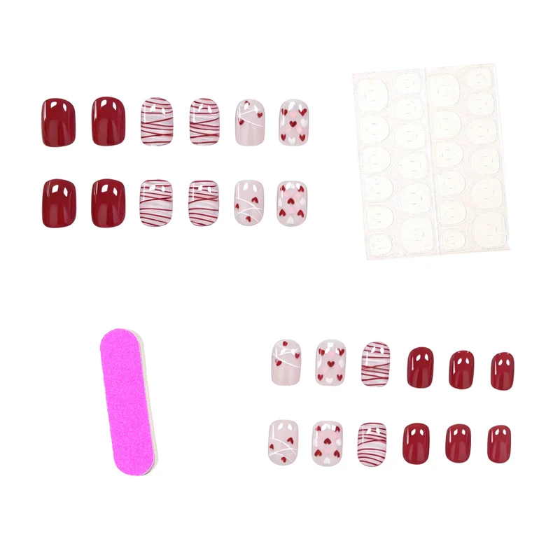 Elegantes Herz-Thema Nagelkunst-Set Karnz