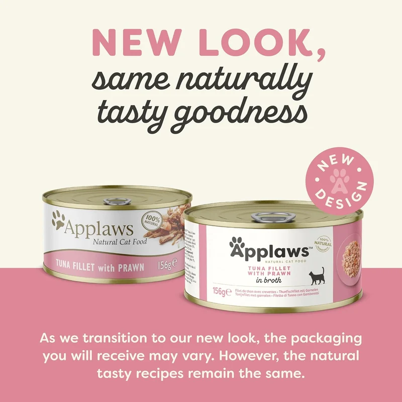 Applaws Tuna & Prawn Adult Wet Cat Food 156G - Pack of 12