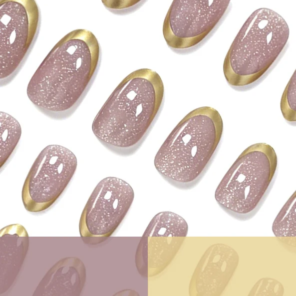 Elegante Glänzende Nagelkunst Verlängerungen Karnz