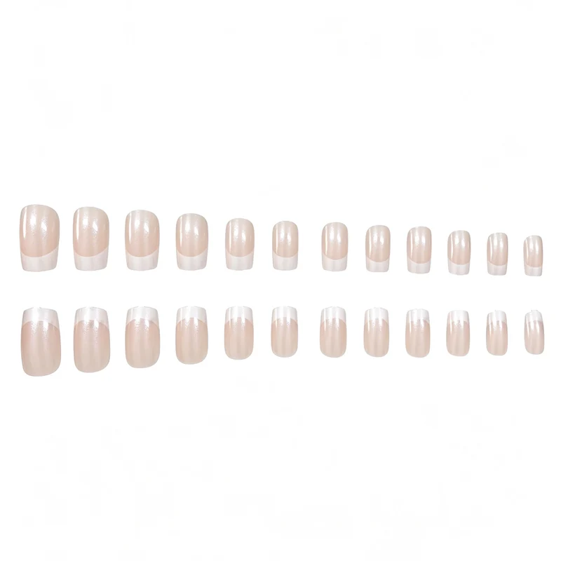 Elegante French Tip Press-On Nägel Karnz