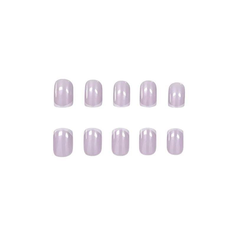 Elegante französische Spitze Press-On Nagelset Karnz
