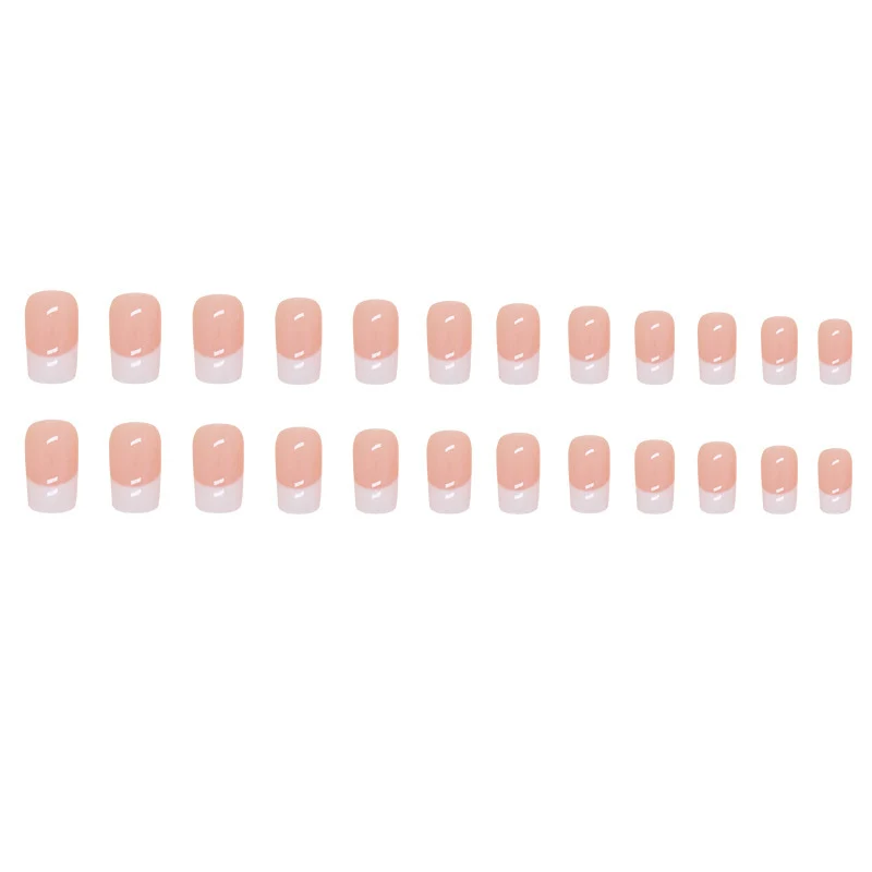 Elegante French Tip Press-On Nagelverstärkungen Karnz