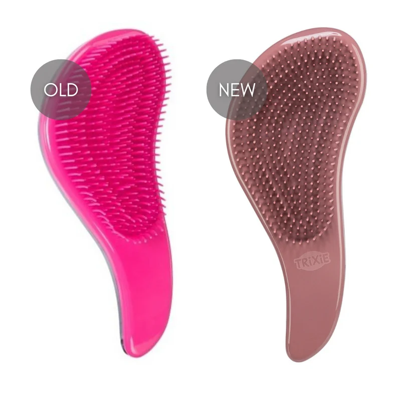 Trixie Soft Plastic Bristle Brush for Dogs & Cats Pink 19cm