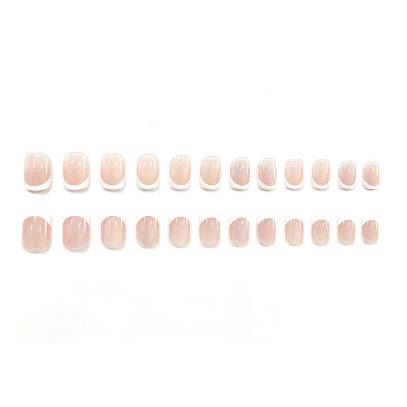 Elegantes French Tip Acrylnagel-Set Karnz
