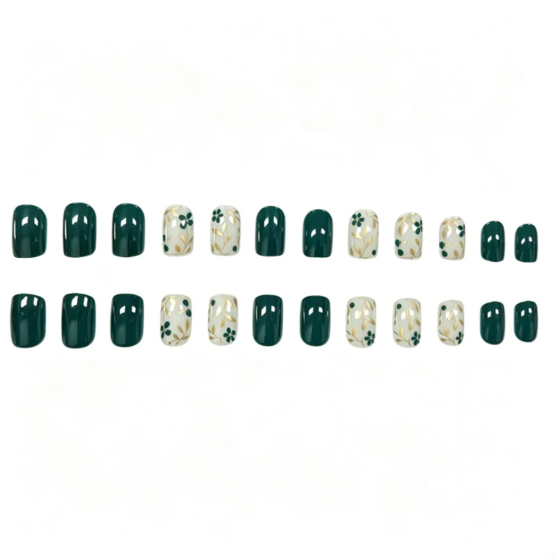Elegante florale Kunst-Gel-Nagelverbesserungen Karnz