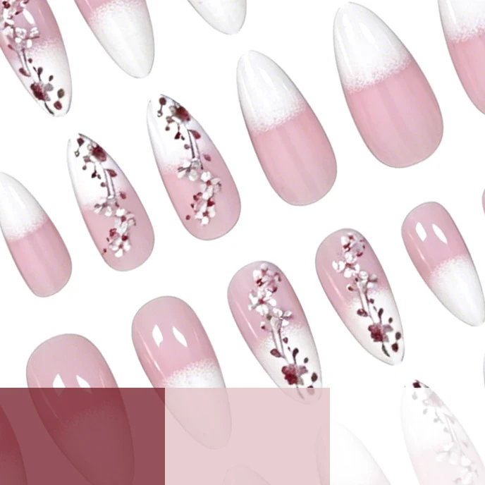 Elegante Florale Acrylnagel-Verstärkungen Karnz 1789916018