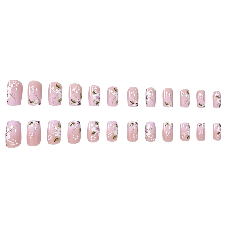 Elegante florale Acryl-Nageldesigns Karnz
