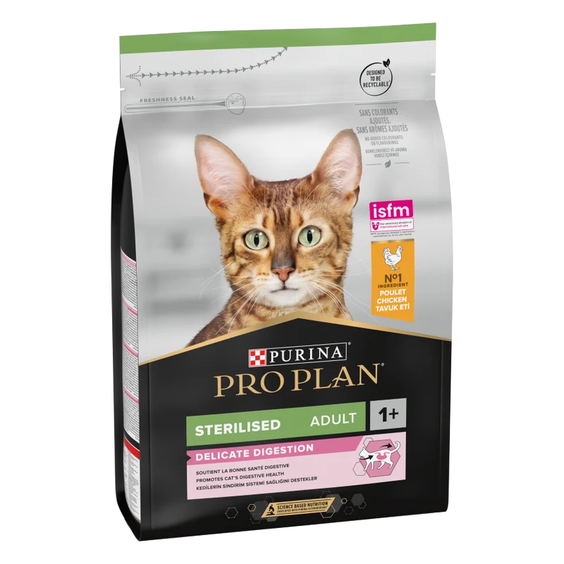 PURINA Pro Plan Sterilised Delicate Digestion With Chicken Adult Dry Cat Food 3KG