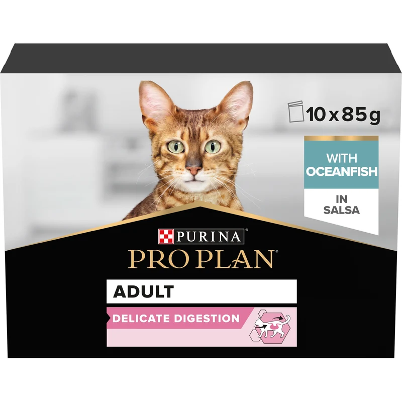 PURINA Pro Plan Delicate Oceanfish In Gravy Multipack Adult Wet Cat Food 10X85G