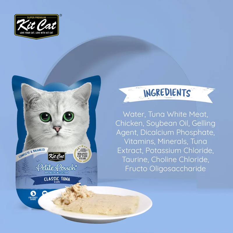Kit Cat Petite Pouch - Classic Tuna In Aspic Wet Cat Food 70G