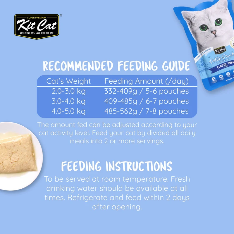 Kit Cat Petite Pouch - Classic Tuna In Aspic Wet Cat Food 70G