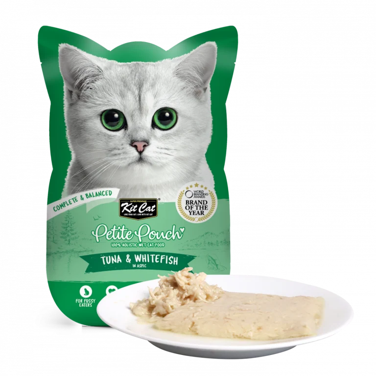 Kit Cat Petite Pouch - Tuna & Whitefish In Aspic Wet Cat Food 70G