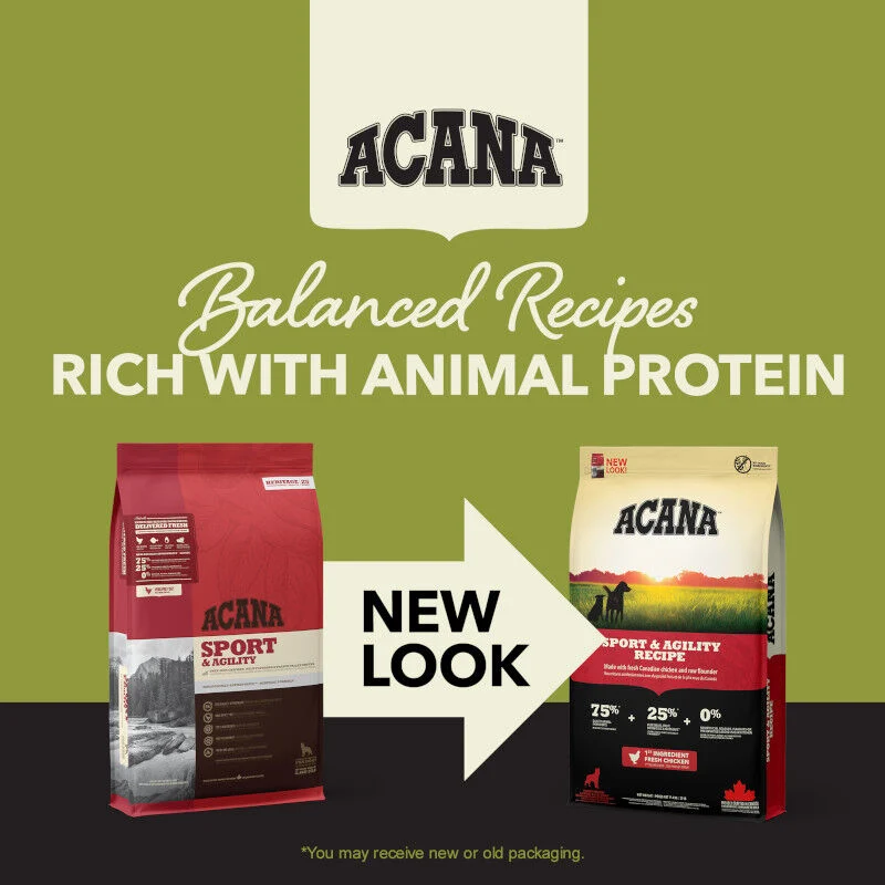 Acana Sports & Agility Recipe Adult Dry Dog Food 17KG