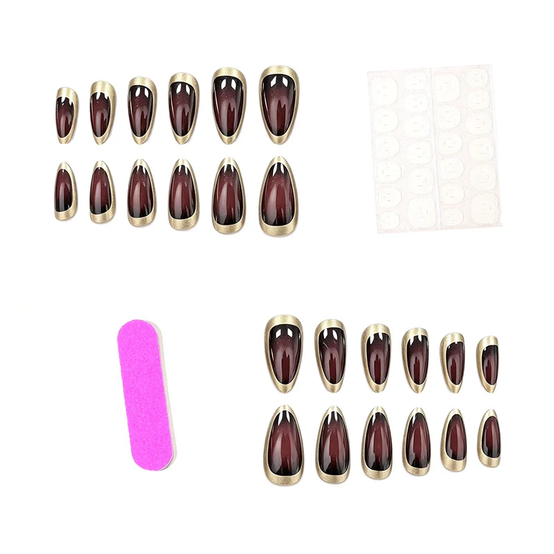 Elegante mandelförmige Nagelverstärkungen Karnz 1789915251