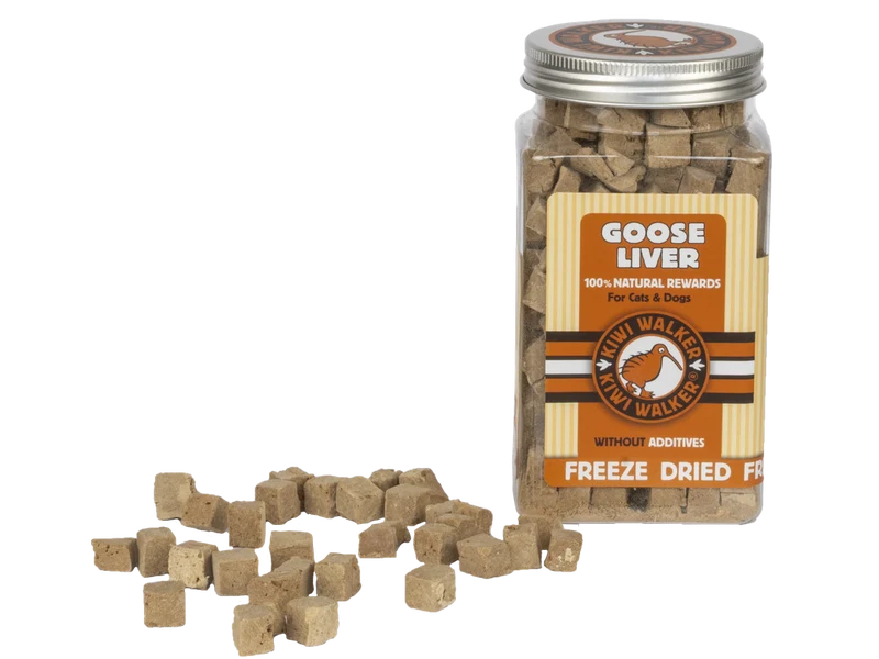 Kiwi Walker Freeze Dried Goose Liver Dogs & Cat Treats 120G