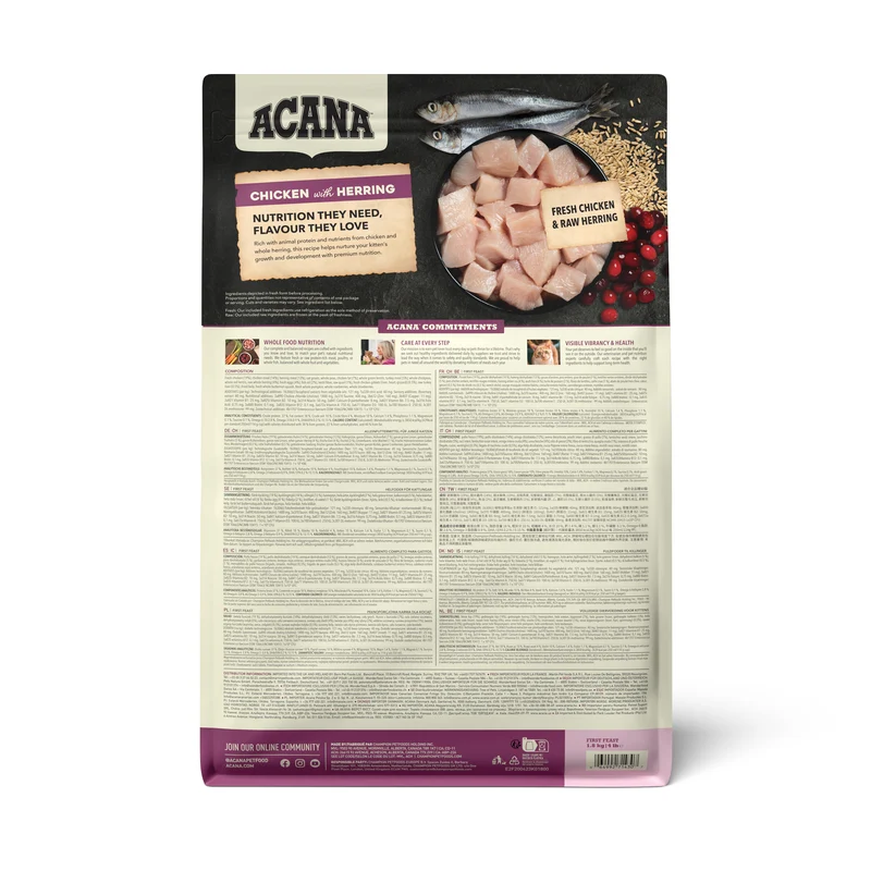 Acana First Feast Kitten Chicken With Herring Dry Cat Food