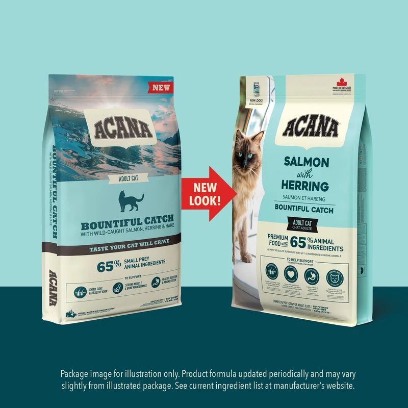 Acana Bountiful Catch Salmon With Whole Herring Adult Dry Cat Food