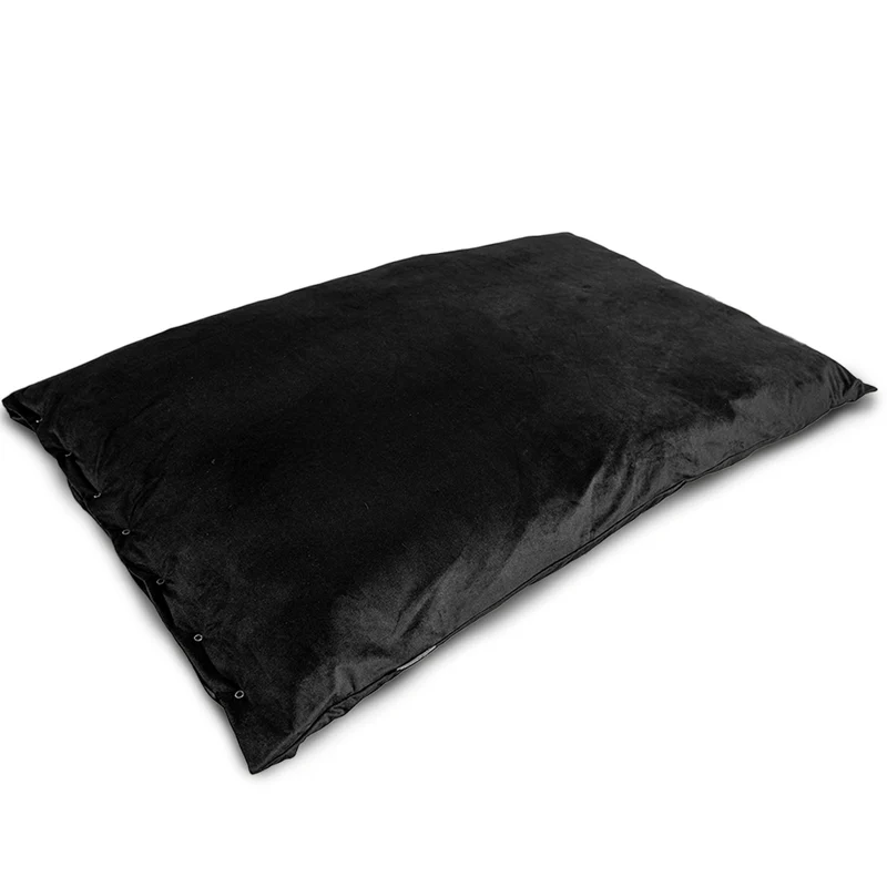 Regalia Velvet Deep Duvet Non-Slip Dog Bed - Black/Large