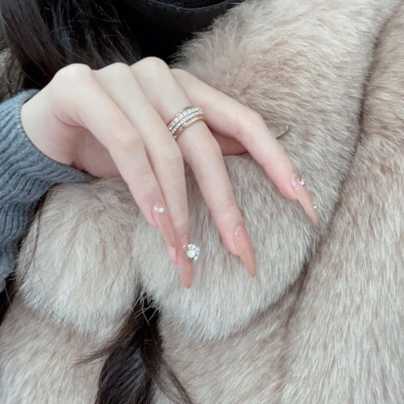 Dekorative Stiletto Nagelverlängerungen Karnz