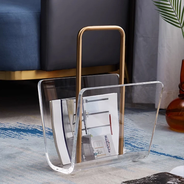 Stylischer klarer Acryl-Zeitschriftenhalter