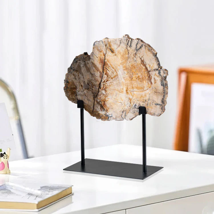 Natürliche Holzscheibe Dekorative Skulptur