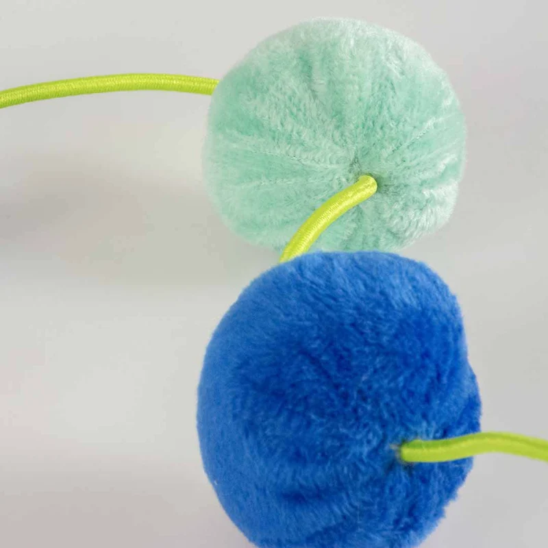 Ebi Coockoo Jolly Jumper Cat Wand Chase Toy - Blue & Green/40x4x4cm