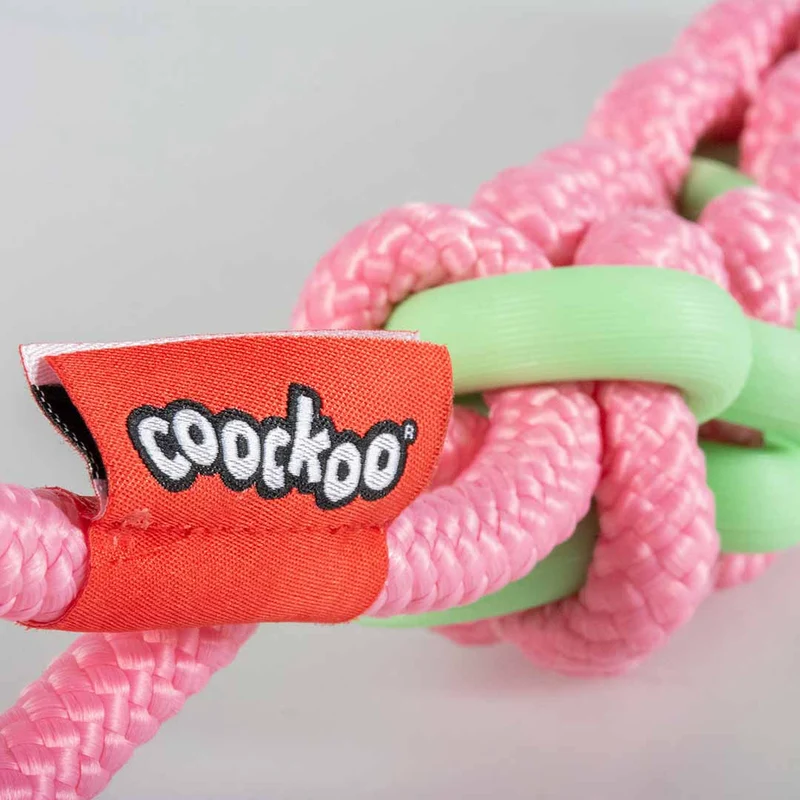 Ebi Coockoo Twisting Tugger Dog Tug Toy - Green & Pink/45X4.5cm