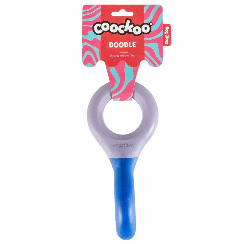 Ebi Coockoo Doodle Strong Rubber Dog Chew Toy - Purple & Blue/23X10.5X3cm