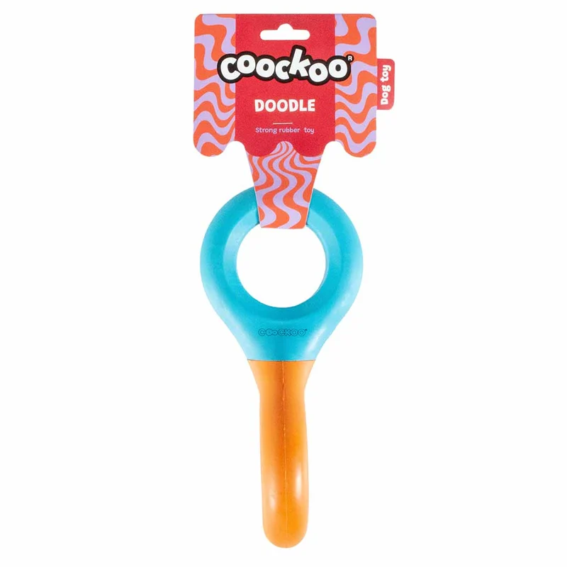 Ebi Coockoo Doodle Strong Rubber Dog Chew Toy - Blue & Orange/23x10.5x3cm