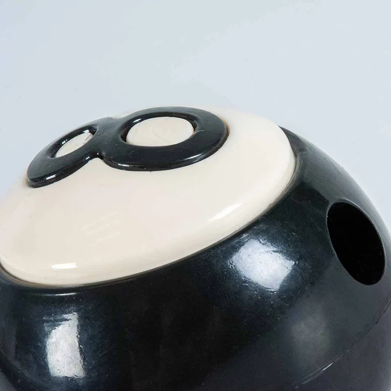 Ebi Coockoo Eight-Ball Treat Dispenser Ball Dog Snack Toy - Black/8cm
