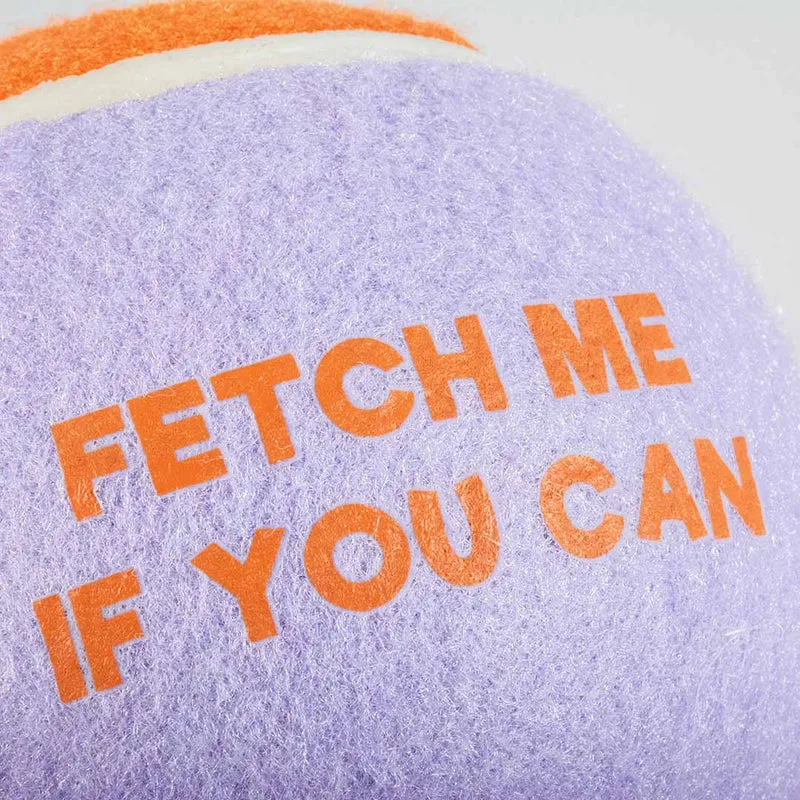 Ebi Coockoo Fetch Me XL Tennis Ball - Dog Catch & Fetch Toy - Purple/12.7cm