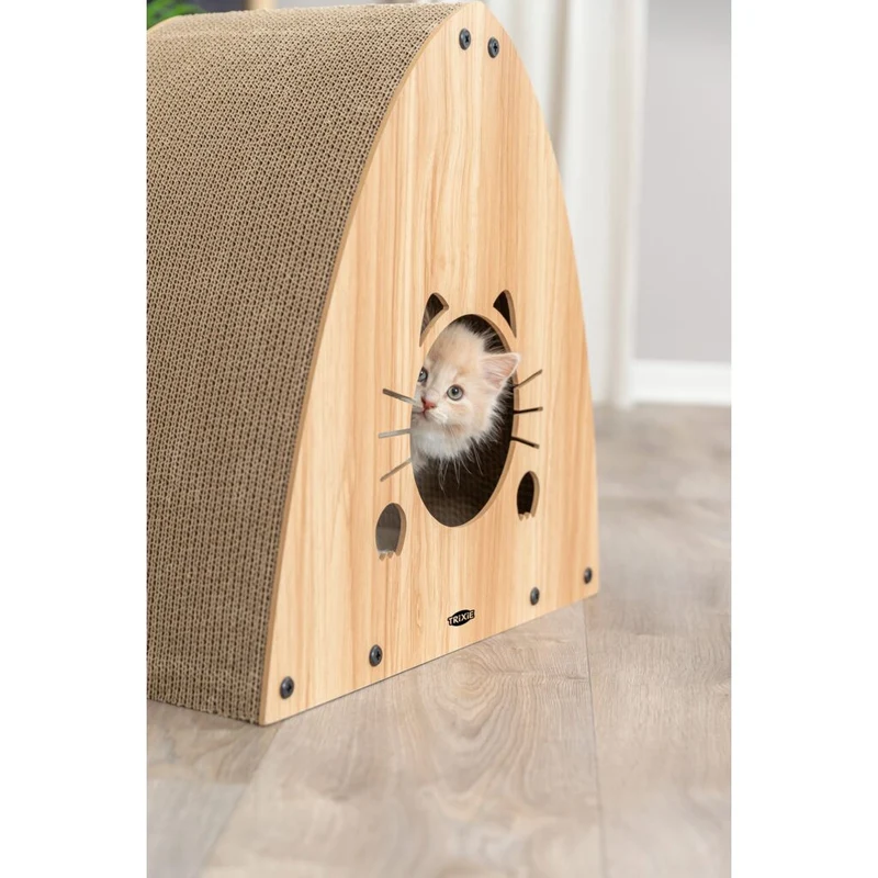 Trixie MDF Cat Scratching House - LIGHT BROWN/48X48X28CM