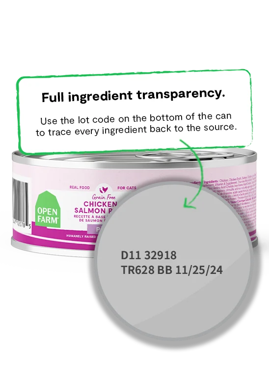 Open Farm Chicken & Salmon Pate Wet Cat Food - 80G