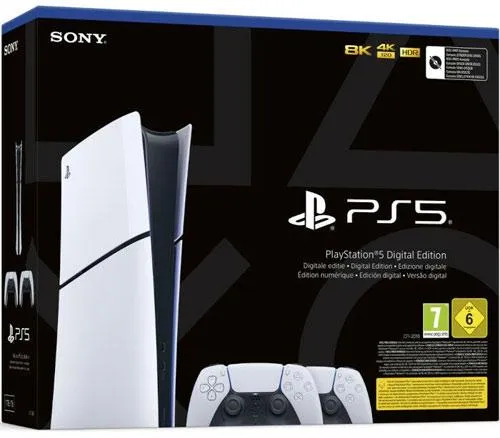 PlayStation 5 Konsole Disc Version (Modellgruppe Slim) + 2 Controller