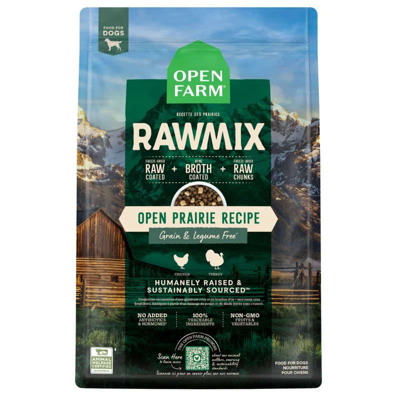Open Farm RawMix Open Prairie Recipe Dry Dog Food - 1.58KG