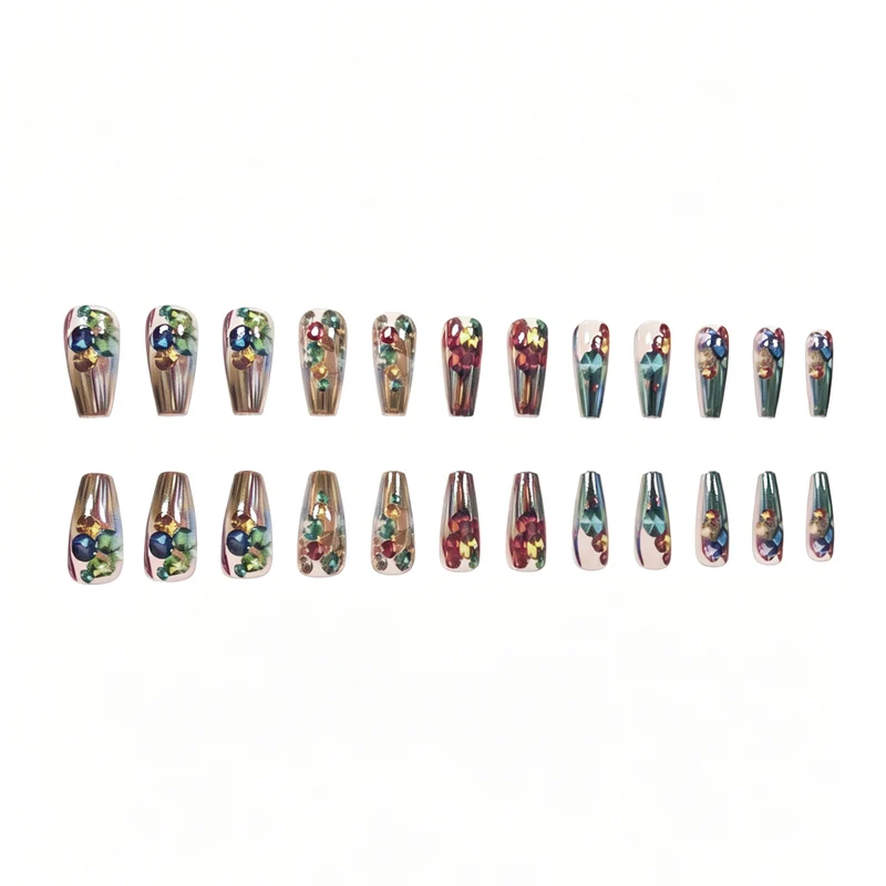 Dekorative Kristall-Acryl-Nagelverstärkungen Karnz