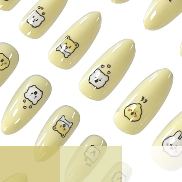 Niedliche Cartoon-Tier-Nagelkunst-Verzierungen Karnz