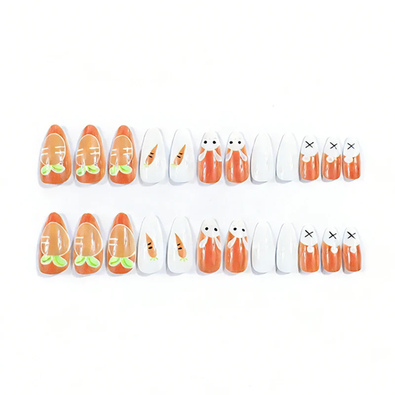 Süße Kaninchen- und Karotten-Nagelkunst Karnz