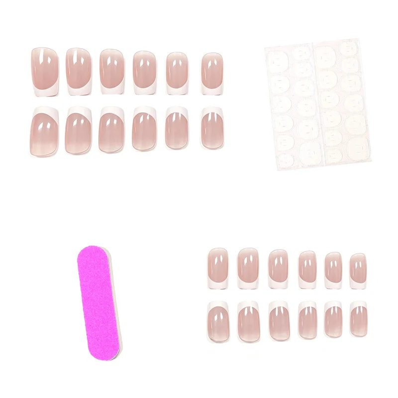Klassisches Französisches Nageltip Acrylset Karnz