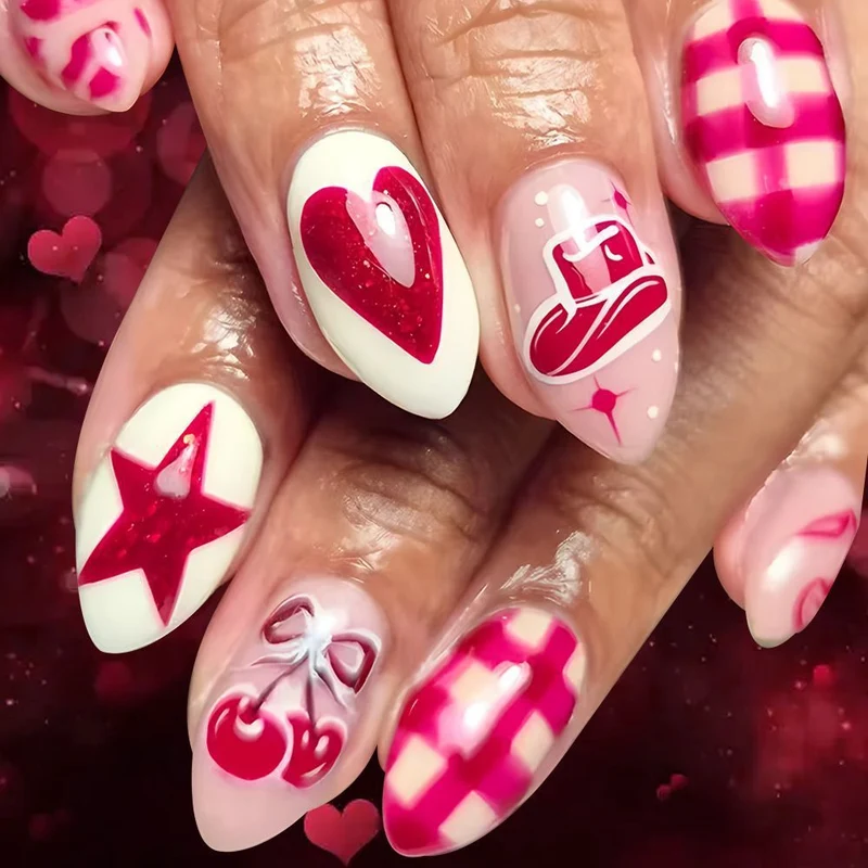 Chic dekorative Press-On Nagelverzierungen Karnz