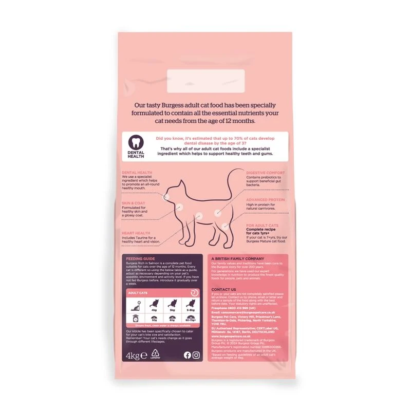 Burgess Complete Scottish Salmon Adult Cat Dry Food