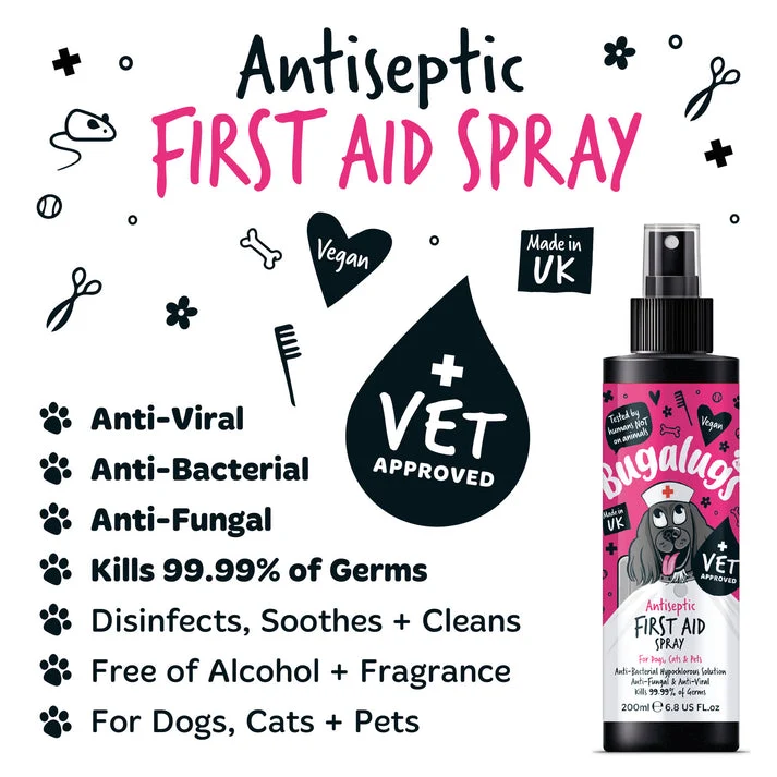 Bugalugs Antiseptic First Aid Spray For Pets 200ML